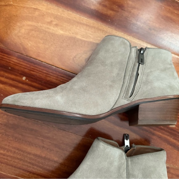 Sam Edelman 'Petty' Taupe Grey Suede Ankle Boots Booties Size 10 - Picture 7 of 16